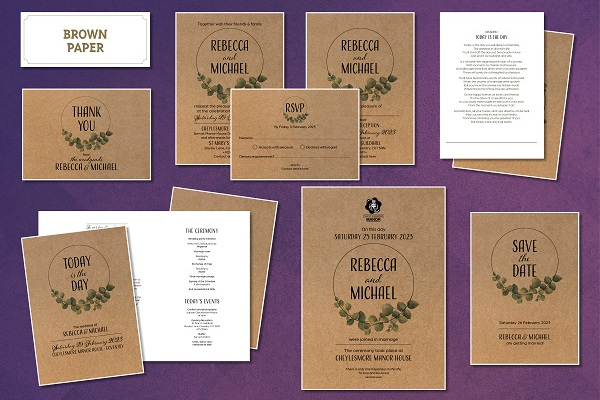 Brown Paper stationery theme