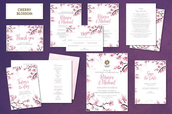 Cherry Blossom stationery theme