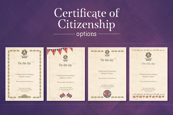 Citizenship certificate options