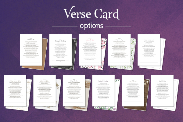 Verse card options