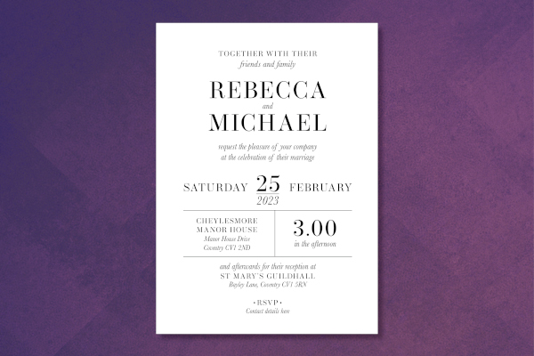 Wedding Invite individual